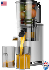 Cold Press Juicer, 6.5" Extra Large Feed Chute, Hands-Free 350W Slow Masticating