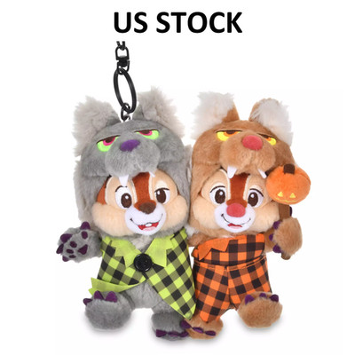 Disney Store Japan Chip & Dale Plush Keychain DISNEY HALLOWEEN US STOCK