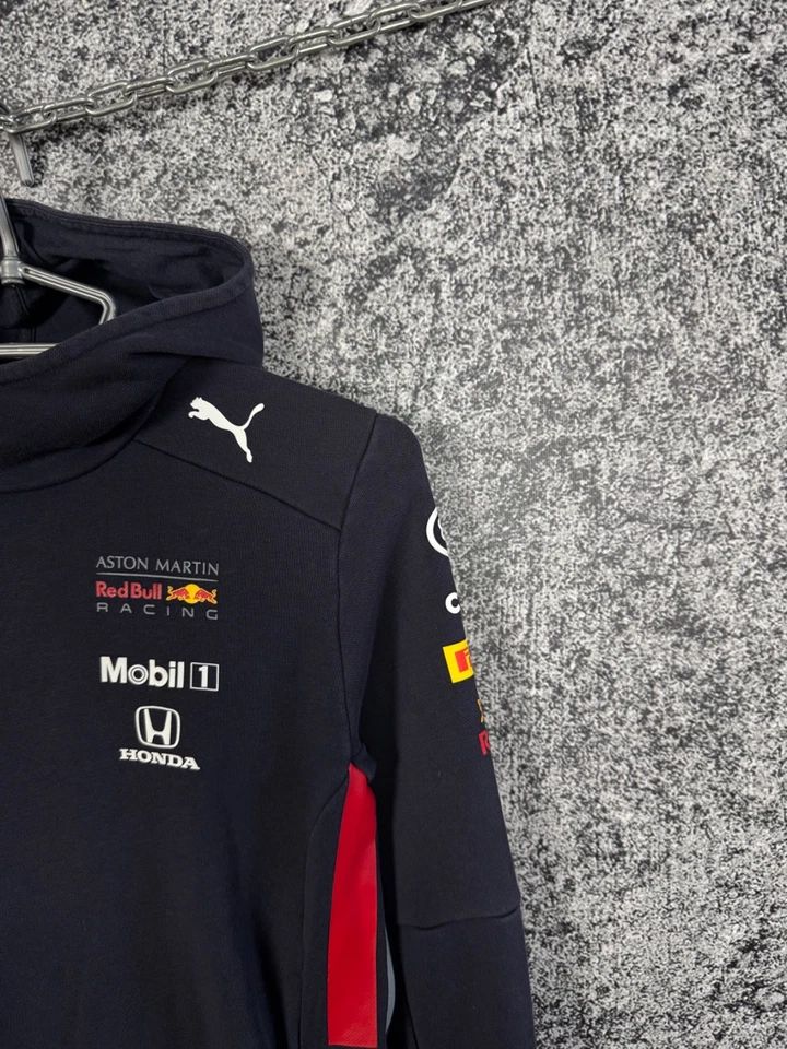 Sudadera con capucha Puma Red Bull Racing Mobil1 Fórmula 1 azul marino niños talla YXL Foto 2 de 4