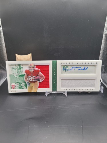 Vance McDonald 2013 Playbook Rookie Booklets Plays Signatures /10 Auto RC (CBR)