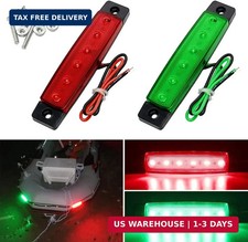 Shangyuan Boat Navigation Lights, 2PCS Red and Green LED Bow Lights for Boat, Ka