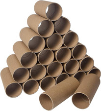 30 Pack Cardboard Craft Tubes Round Brown 1.57 x 3.9 in