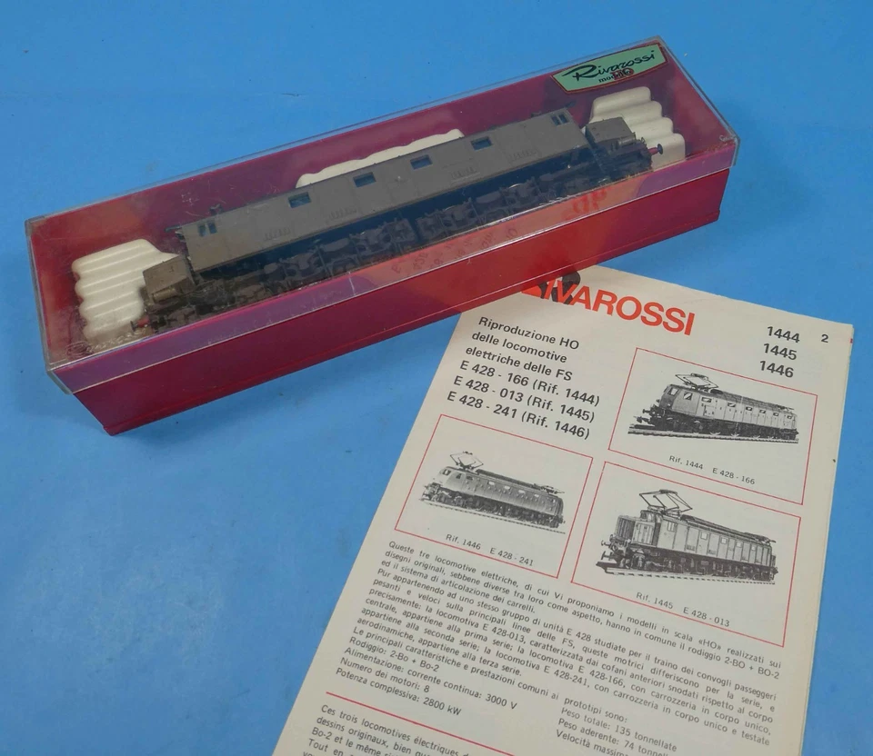 LOCO ELÉCTRICO RIVAROSSI HO 1445 FS E428 2-BO+BO-2 con CAPÓS ARTICULADOS -'70-OB Foto 2 de 4