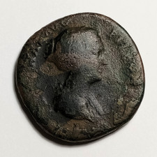 Imperio Romano FAUSTINA JUNIOR 161-180 AD AE Sesterius Sear 1387