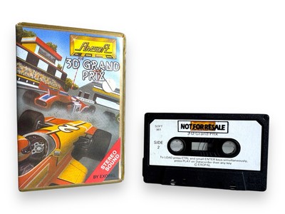 3D Grand Prix Amsoft Amstrad CPC Kassettenspiel 1985 Rennsimulator