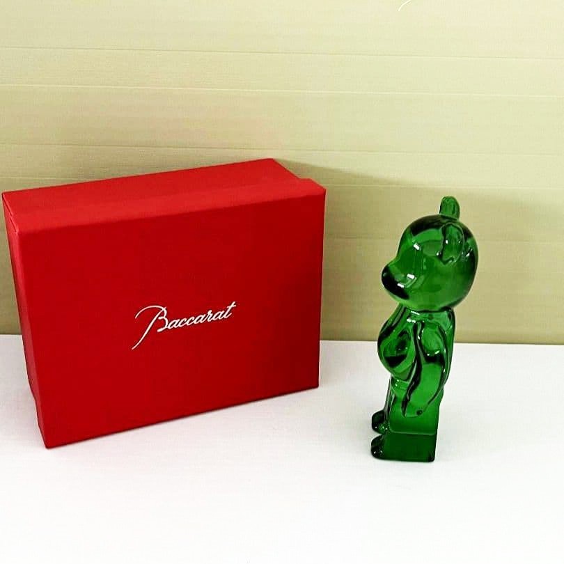 Mint] Baccarat BE@RBRICK Green Crystal Figure Medicom Toy w/Box