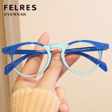 Anti Blue Light Oval Colorful Eyeglasses Men Women Clear Lens Glasses Frame Hot