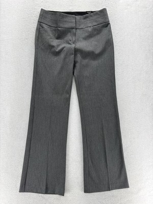 Express Editor Flare Dress Pants Womens 4 Gray Twill Stretch Career Work Travel