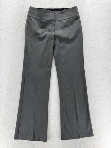 Express Editor Flare Dress Pants Womens 4 Gray Twill Stretch Career Work Travel
