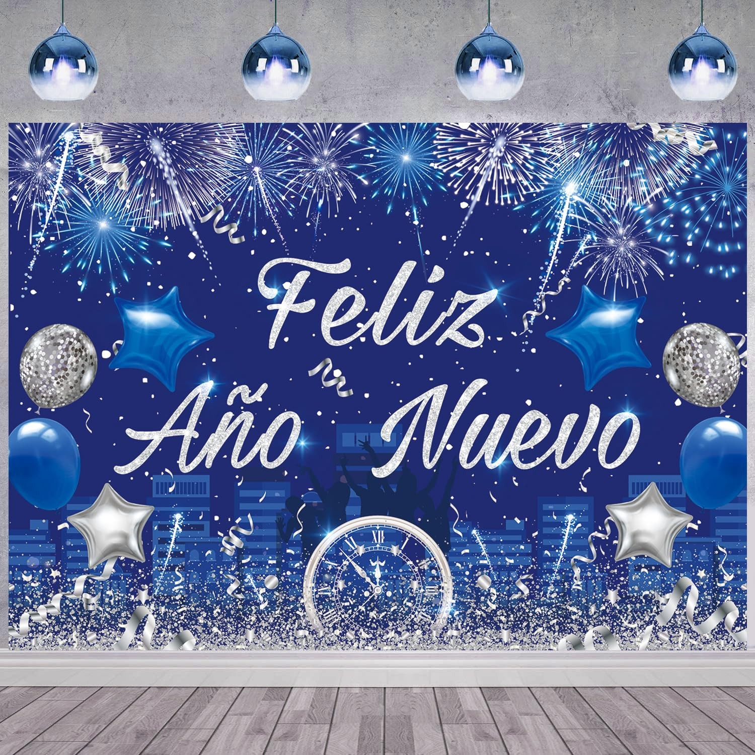 Feliz Año Nuevo Banner Español Feliz Año Nuevo Telón de Fondo 2026 Nochevieja Ph...