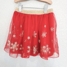 Holiday Time Red and Gold Tutu Skirt Size 5T