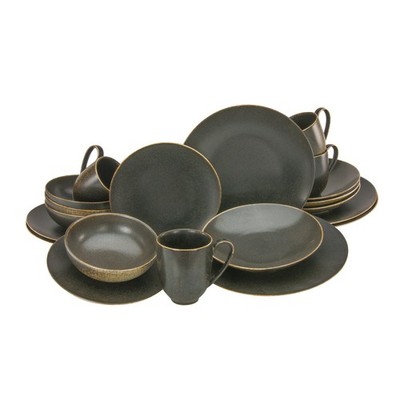 CreaTable 22408 Kombiservice Rusty für 4 Personen, Porzellan, mehrfarbig (1 Set,