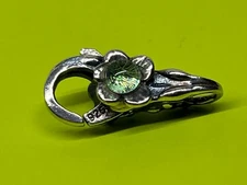 RARE Retired Trollbeads Dichroic Flower Lock Clasp 925 Sterling LAA