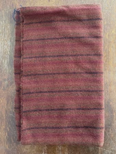 Wool Fabric 60" x 18" Primitive Rug Hooking Applique Orange Multicolor Stripe