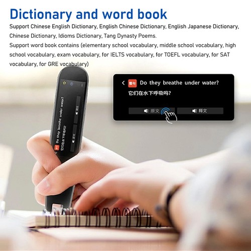 Smart Translation Pen 3.46in Touch Screen WiFi 134 Online Speech Translations FY - Afbeelding 22 van 24