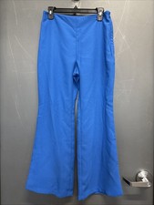 NWT Women’s Forever 21 Blue Sapphire Flared Long Flowy Pants Size Medium