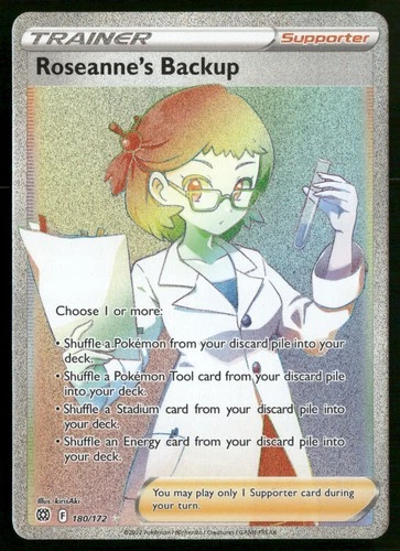 Roseanne's Backup (Secret) Secret Rare SWSH09: Brilliant Stars 180/172 Pokemon T