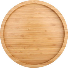 12 Inches Diameter Bamboo Lazy Susan Turntable, Spin Thicken round Wood Tray Rot