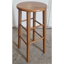 Sgabello Noce Chiaro Straight Gamba Height 68cm Bar For Kitchen Pub