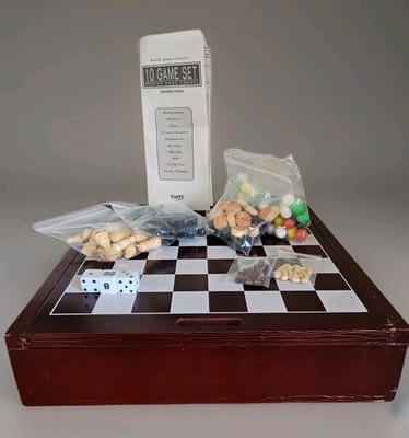Vintage Style Fundex 10 Spiele Set. Premium Holzschrank. #2179