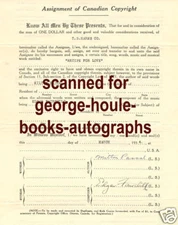 MILTON PASCAL~EDGAR FAIRCHILD~CONTRACT~AUTOGRAPH -RECIPE FOR LOVE