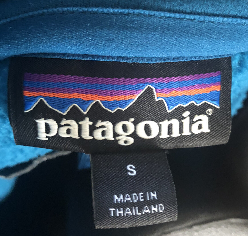 Women's PATAGONIA Turquoise Hoodie Full Zip Jacket W/Logo, Size