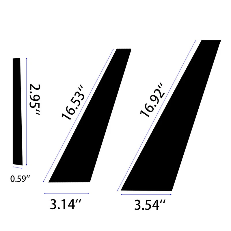 6pcs Pillar Posts Door Trim Decal For Toyota Camry Daihatsu Altis 2007-2011 2009 - Image 4 of 4