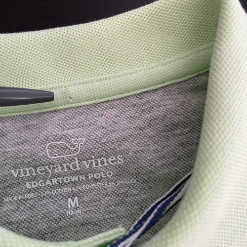 NWT VINEYARD VINES Boys M 12-14 Pique Polo Short Sleeve Shirt Green READ - Picture 5 of 11