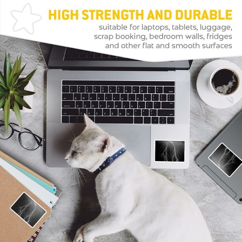 2 x Rectangle Stickers 7.5cm BW - Lightning Bolt Weather Storm #41545 - 第 7/9 張圖片