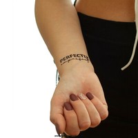 10 X Perfectly-Imperfect Tattoo Karte - Drei SchriftzüGe - Temporary Tattoo (10)