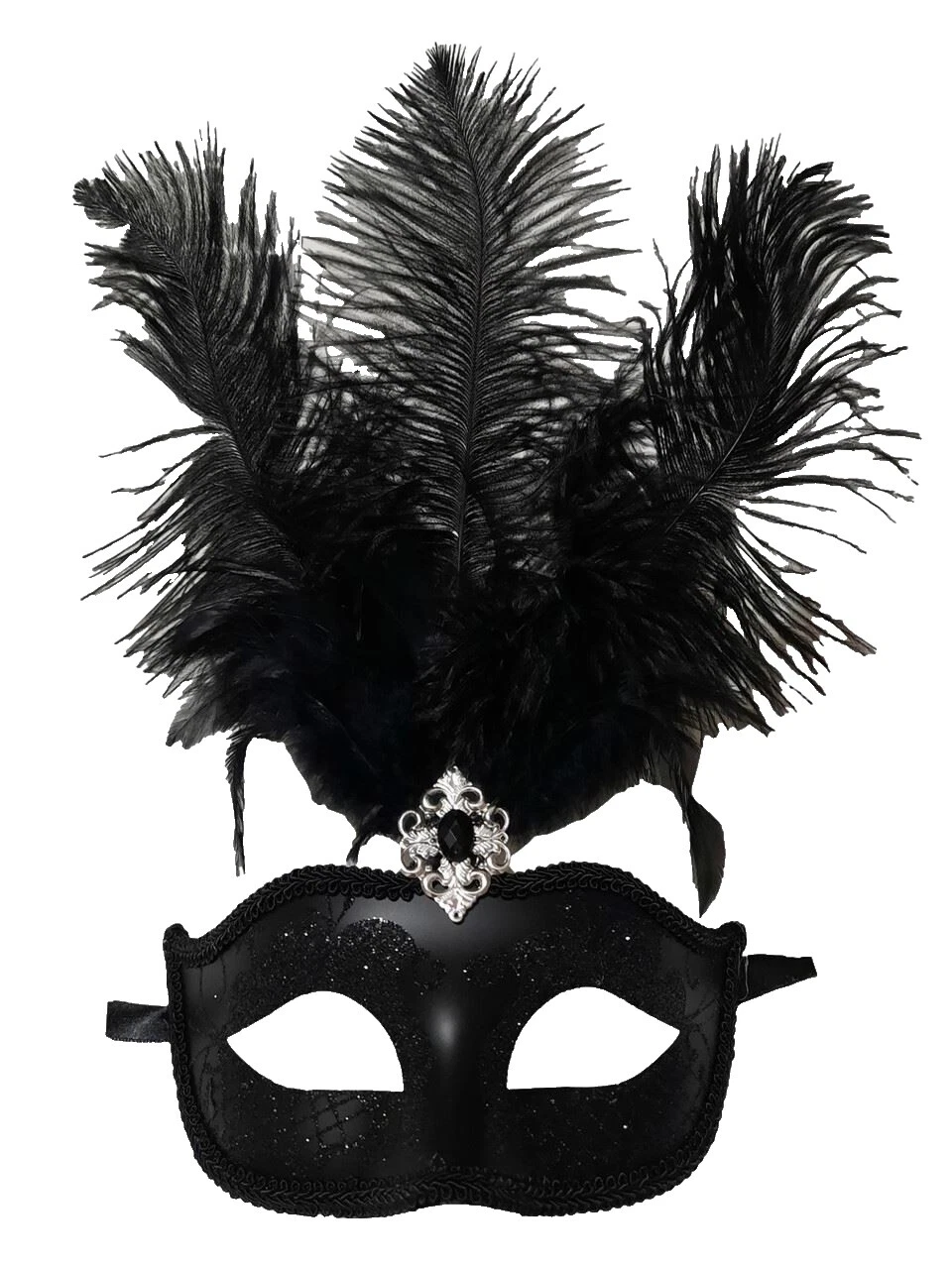 Máscaras y máscaras para ojos de disfraz de plumas venecianas