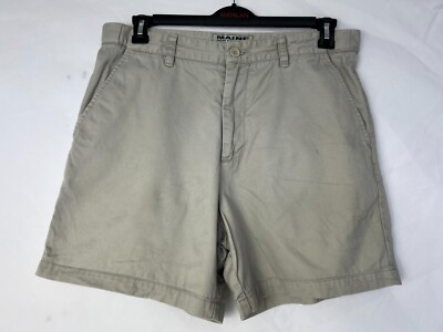 Men’s Maine Debenhams 100% Cotton Elasticated VGC Beige Summer Chino Shorts  34 W UK