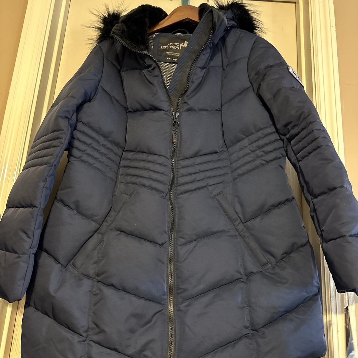 Arctic Explorer ロングダウン　ネイビー　S Arctic Expedition Parka Coat Size M Quilted Down Outdoors Winter