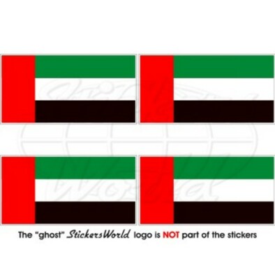 VEREINIGTE ARABICHE EMIRATE Abu Dhabi Flagge, 50mm Vinyl Aufkleber x4
