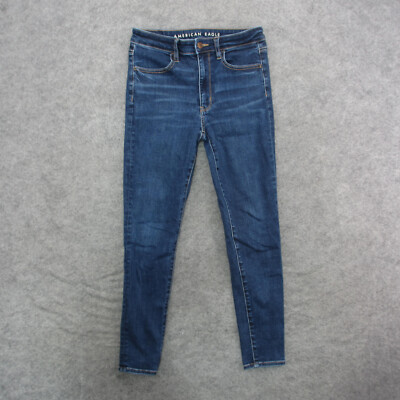 American Eagle Jeans Women's 6 Blue Dark Wash Super Hi-Rise Jegging Jeans
