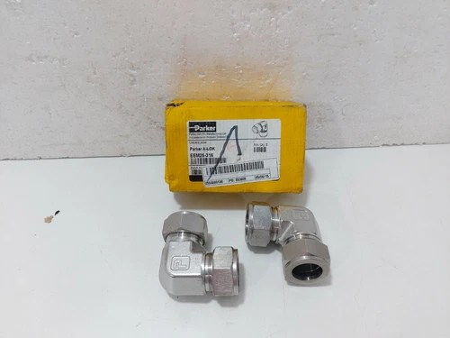 Parker EEM25-316 A-Lok Union Elbow - 2PCs Lot 