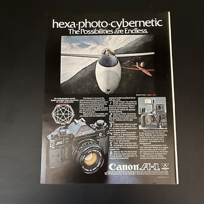 1980 Canon A-1 A1 SLR Camera Print Ad Original Vintage Hexa Photo