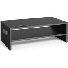 16.5inch Monitor Stand 2 Tiers Desk Organizer Stand with Cellphone Holder Shelf