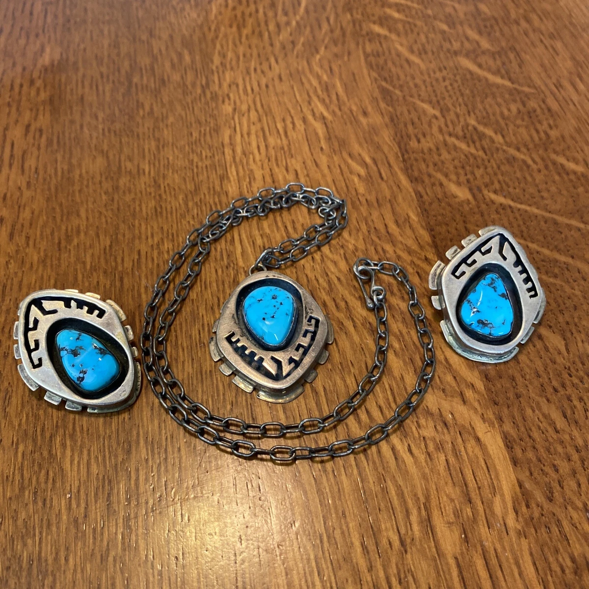 Sleeping Beauty Turquoise Necklace & earring set- southwest jewelry- silver  star jewelry- old town Scottsdale- Arizona- turquoise jewelry