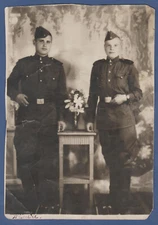 Handsome military guys in uniform, Soviet soldiers. Soviet Vintage Photo USSR