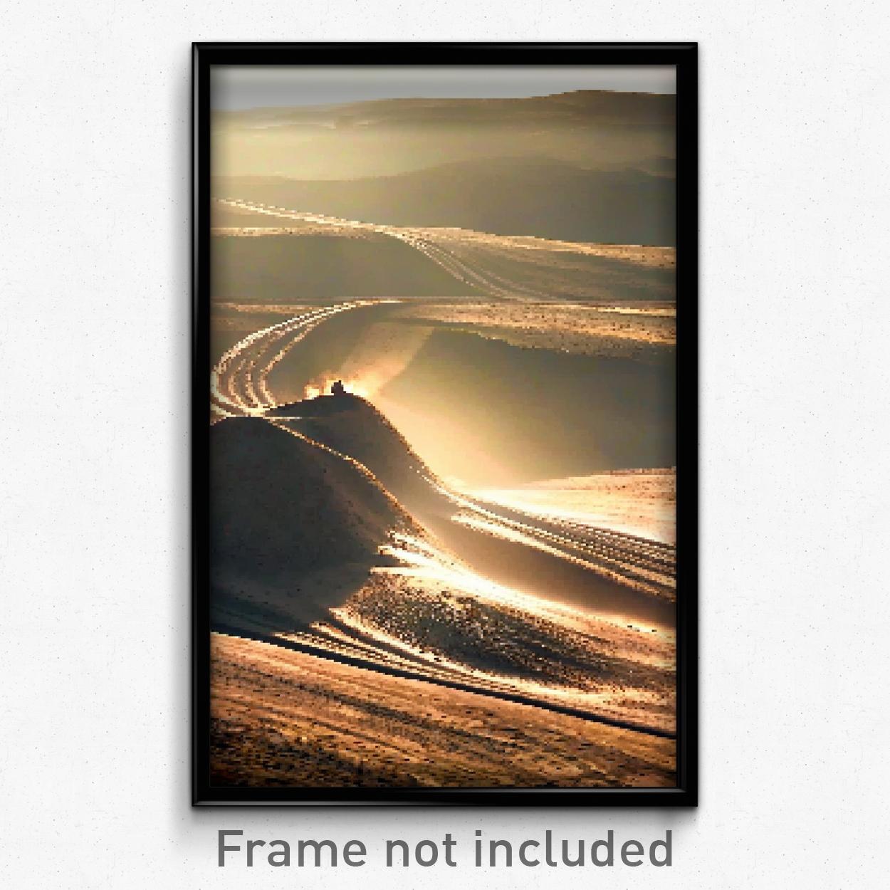 8 Bit Psychedelic Pixel Art Poster - Tremendous Earthworks Video Game Print