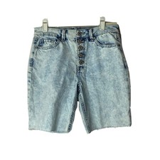 Rewash Juniors Jean Mom Shorts High Waisted Distressed Size 7