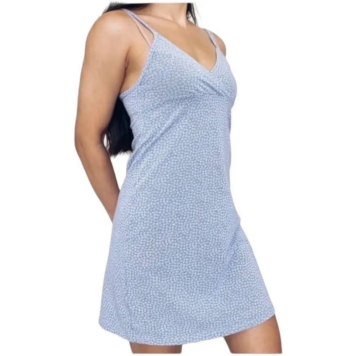 Brandy Melville Amara Mini Dress Floral Blue White