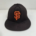 San Francisco Giants MLB Cap Adult Black New Era Official Merchandise Sun Damage