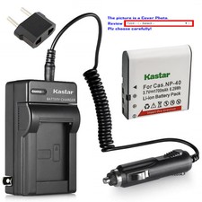 Kastar Battery AC Charger for Casio NP-40 CNP40 Casio PRO EX-Z750 Camera