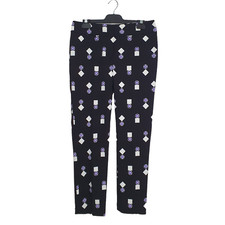 Nine West Size 10 (US 6) Black Jewel Print The Slim Stretch Crepe Straight Pants