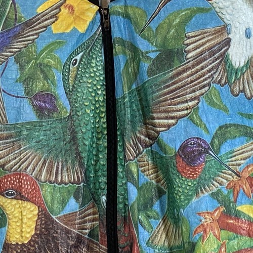 Chaqueta Pride Products All Over Print Birds Tyvek Cremallera Completa Años 90 80 Talla M De Colección - Imagen 4 de 21