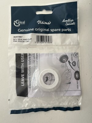 3 X SV01967 Ideal Standard Armitage Shanks Flush Valve Washer &amp; Clip Diaphragm E