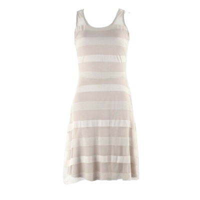 hem polyester dress Gisle Beige Fitted Dress Nude / M