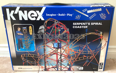 2007 K'Nex 5 Ft Serpents Spiral Rollar Coaster (1118 Pcs) Brand New In SealedBox